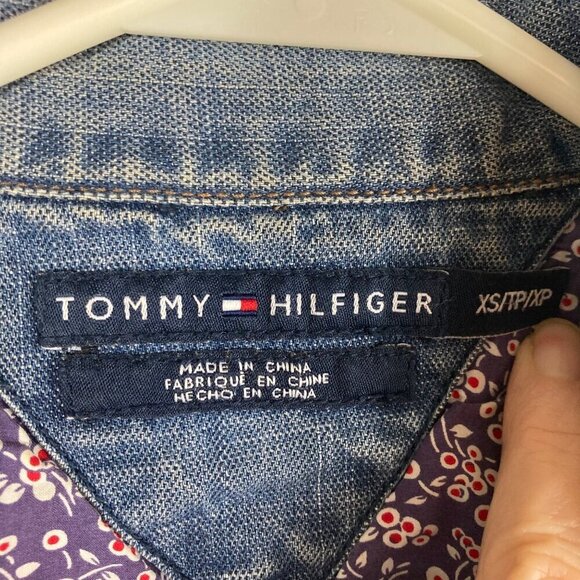Womens Tommy Hilfiger Floral Detail‎ Jean Jacket XS - Picture 8 of 9